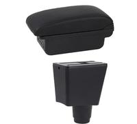 YUQUDGELKY Scatola Di Archiviazione Auto Per R&enault Per Logan 2 Box Bracciolo Auto Per Sandero 2 Box Bracciolo Auto Forniture Auto Dettagli Interni(C1 Linea nera)