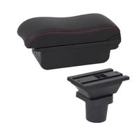 YUQUDGELKY Scatola Poggiapolsi Auto Per F&ord Per Focus Mk1 Scatola Poggiapolsi Per F&ord Per Focus Scatola Di Archiviazione Centrale(B1 Nero rosso 3USB)