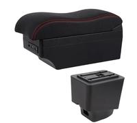 YUQUDGELKY Scatole Bracciolo Per R&enault Per Captur Kaptur 2018 2019 2020 2021 Kaptur Auto Poggiapolsi Console Centrale Scatola Di Stoccaggio(E2 Linea Rossa)