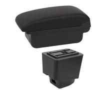 YUQUDGELKY Scatole Bracciolo Per R&enault Per Captur Kaptur 2018 2019 2020 2021 Kaptur Auto Poggiapolsi Console Centrale Scatola Di Stoccaggio(B1 Linea Rossa)