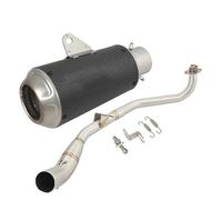 YUQUDGELKY Silenziatore Di Scarico Per Moto Modificato Tubo Di Collegamento Centrale Slip On Per MSX125SF Per GROM125SF MSX125 Per GROM 125(Style D)