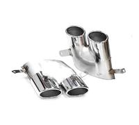 YUQUDGELKY Terminale Di Scarico Con Marmitta A Porte Quadrate Per A6L A7L 2016 2017 2018 Sistema Di Scarico Sportivo In Acciaio Inox Con Quattro Uscite(Argento)