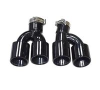 YUQUDGELKY Terminale Di Scarico Doppio In Fibra Di Carbonio Terminale Di Scarico A Forma Di H Per Serie 5 525i 528i 530i G30 G31 2018+(Nero A)