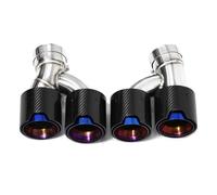 YUQUDGELKY Terminale Di Scarico Doppio In Fibra Di Carbonio Terminale Di Scarico A Forma Di H Per Serie 5 525i 528i 530i G30 G31 2018+(Carbon Fiber Texture G)