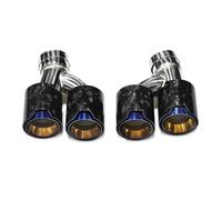 YUQUDGELKY Terminale Di Scarico Doppio In Fibra Di Carbonio Terminale Di Scarico A Forma Di H Per Serie 5 525i 528i 530i G30 G31 2018+(Carbon Fiber Texture D)