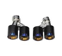 YUQUDGELKY Terminale Di Scarico Doppio In Fibra Di Carbonio Terminale Di Scarico A Forma Di H Per Serie 5 525i 528i 530i G30 G31 2018+(Carbon Fiber Texture E)