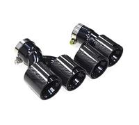 YUQUDGELKY Terminale Di Scarico Doppio In Fibra Di Carbonio Terminale Di Scarico A Forma Di H Per Serie 5 525i 528i 530i G30 G31 2018+(Carbon Fiber Texture H)