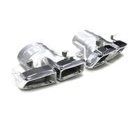 YUQUDGELKY Terminale Di Scarico In Acciaio Inox Per Benz CLS W218 ClS63 AMG Terminale Di Scarico Quadruplo Ugello Per Tuning(Argento)