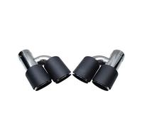 YUQUDGELKY Terminale Di Scarico Per A3 A4 A5 A6 A7 Upgrade S4 S5 S6 S7 Quattro Uscite In Acciaio Inox Posteriore Per Auto Terminale Argentato(Carbon Fiber Texture Matte)