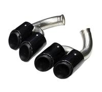 YUQUDGELKY Terminale Di Scarico Per Auto In Acciaio Inossidabile Quadruplo Per Porsche Per Cayenne 2015 2016 2017(NERO)