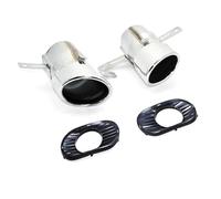 YUQUDGELKY Terminale Di Scarico Rotondo In Acciaio Inox Nero Per Mercedes CLA35 GLB35 Accessori Auto(Argento B)