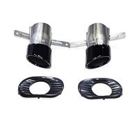 YUQUDGELKY Terminale Di Scarico Rotondo In Acciaio Inox Nero Per Mercedes CLA35 GLB35 Accessori Auto(Nero B)