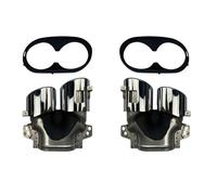 YUQUDGELKY Terminali Di Scarico Per Paraurti Posteriore Auto Marmitta Turbo Uscite Tubi Per Mercedes Per Benz GLB X247 GLB220 250 GLB35 GLB45 AMG Refitting 2020+(Argento A)