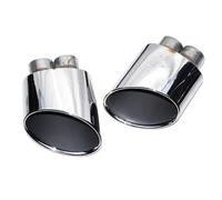 YUQUDGELKY Tubo Di Scarico Per S3 S4 S5 S6 S7 Upgrade RS In Acciaio Inox Nero Ovale Terminale Di Scarico Ugello Sistema Di Scarico(Argento)