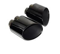 YUQUDGELKY Tubo Di Scarico Per S3 S4 S5 S6 S7 Upgrade RS In Acciaio Inox Nero Ovale Terminale Di Scarico Ugello Sistema Di Scarico(NERO)