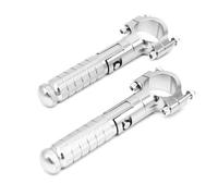 YUQUDGELKY Universale Pedale Freno Moto in Alluminio CNC M8 90° Fissi Pieghevoli Pedale Passeggero Posteriore Anteriore Poggiapiedi Ripiegabile(Argento)