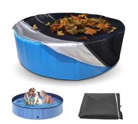 Yuragim Copertura per piscina rotonda, 160 cm, 160 x 30 cm, con coulisse, Oxford 210D, resistente e impermeabile, pieghevole, resistente ai raggi UV e antistrappo, per cani