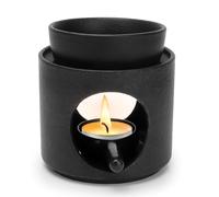 Yuragim Lampada profumata per oli essenziali, lampada profumata in ceramica, lampada aromatica con portacandela e ciotola rimovibile, olio profumato e cera profumata, lampada profumata per Natale