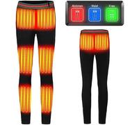 YURCI Intimo Termico Invernale da Uomo Riscaldato, Leggings Riscaldati Lavabili, 3 Livelli di Temperatura, Comodi Pantaloni Elettrici Riscaldati Tramite USB per L'escursionismo, Il Campeggio