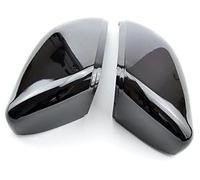 Yurefax 1 paio di coperture for specchietto retrovisore for porta ad ala nera lucida, for VW, for Touran, for Golf, Mk6 Calotte specchietti(BLACK Bright black)