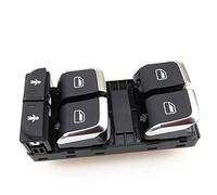 Yurefax 10Pin Chrome Driver Finestra Laterale In Vetro Ascensore Pulsante Interruttore di Controllo Principale Adatto for A6 A7 Q3 RS6 RSQ3 4GD 959 851 B 4GD959851B Interruttore alzacristalli auto