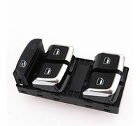 Yurefax 10PIN conducente dell'auto finestrino laterale in vetro cromato interruttore principale pulsante adatto for Q5 A4 Allroad S4 B8 8KD 959 851 A 8K0 959 851 D V10 Interruttore alzacristalli auto