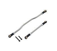 Yurefax 2 Pezzi collegamenti sterzo Regolabili estremità Asta in Metallo 1/10 RC Crawler Car Axial Capra 1.9 Unlimited Trail Buggy RTR e Kit Collegamento di Sospensione(Schwarz)