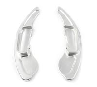 Yurefax 2 pezzi di estensione del cambio del volante dell'auto in alluminio, for Mazda 3, for Axela, for Mazda 6, for Atenza 2014-2018 e CX-5 2016 2017 2018 Leva del cambio per auto(Silver)