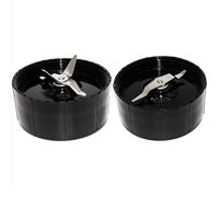 Yurefax 2PACK Lame di ricambio a croce e piatte compatibili con Magic Bullet, frullatori MB1001 da 250 W (1 lama a croce + 1 lama piatta) Lama del frullatore