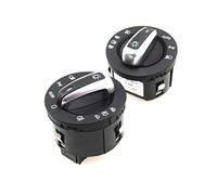 Yurefax 2xCar Faro Lampada Cromata Pulsante Interruttore di Controllo Adatto for Il 2007-2014 A6 Allroad S6 C6 RS6 Q7 4F1 941 531 E 4F1 941 531E Interruttore alzacristalli auto