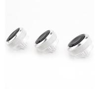 Yurefax 3 pezzi, for Ford, Focus, 2, Mondeo, 4 C-Max S-Max Argento Aria condizionata Riscaldatore A/C Climatizzatore Interruttore Manopole Pulsante Accessori Manopola dell'aria condizionata per auto