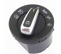 Yurefax 3C8-941-431 Manopola di controllo interruttore fari auto cromata, for VW Jetta, for GTI Golf MK5 MK6, for Passat, for B6 3C, for, for Rabbit, for 5ND 941 431 B XSH Interruttore alzacristalli