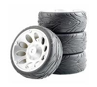 Yurefax 4 Pezzi Pneumatici Fiamma Ruota, for HSP, for HPI Racing, 1/10 1:10 On-Road Car RC Rim06-6084 Pneumatico per Auto RC(Rim06S-6084)