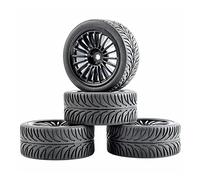 Yurefax 4 Pezzi Pneumatici Grip Wheel, for HSP, for HPI Racing, 1/10 1:10 On-Road Car RC Rim04-8007 Pneumatico per Auto RC(Rim04H-8007)