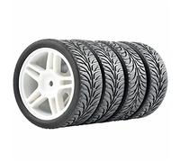 Yurefax 4 Pezzi Pneumatici in Gomma ABS Ruota, for HSP, for HPI, 1:10 On-Road Car RC 905-8007 Pneumatico per Auto RC(905W-8007)