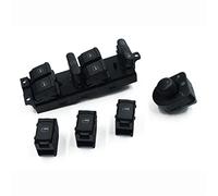 Yurefax 5 pezzi pulsante interruttore specchietto alzacristallo | elettrico, per Volkswagen, per VW, per Jetta, per Golf, per MK4, per Passat, B5, per POLO, per Bora, A4, per Beetle, 1J4