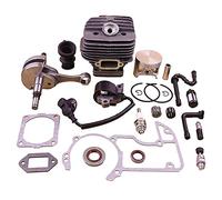 Yurefax 54mm Cilindro Pistone Albero Motore Bobina di Accensione Kit Guarnizione Filtro Olio Combustibile Set Tubo Flessibile, for STIHL, MS660 066 MS 660 Motosega Kit pistone per motosega