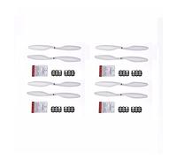 Yurefax 8 Pezzi 1045 Elica Elica CW CCW Lama Fai da Te Telecamera Drone Quad-Copter Ricambi Accessorio con Rondella Ala, for DJI, F450 F550 RC Elica per droni(White)