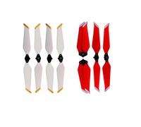 Yurefax 8 Pezzi Elica, for DJI, for Mavic 2 PRO Zoom 8743 Eliche a Basso Rumore Eliche Pieghevoli a sgancio rapido Eliche for riduzione del Rumore Accessorio for Drone Elica per droni(Red White)