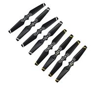 Yurefax 8 Pezzi PropellerDrone 4730 Lame Pieghevoli a sgancio rapido 4730F Eliche di Ricambio Parti di Ricambio Vite for Accessori alari, for DJI, Spark Elica per droni(Gold And White)