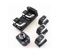Yurefax 8KD959851A 6x Set manopole cromate for specchietto retrovisore in vetro, interruttore di controllo principale, for A4 S4 A5 Q5 4GD 959 565 A Interruttore alzacristalli auto