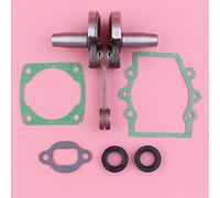 Yurefax Albero motore con kit paraolio guarnizione marmitta cilindro carter, for Robin, NB411 CG 411 Decespugliatore a 2 tempi Trimmer Parte motore Kit silenziatore per motosega