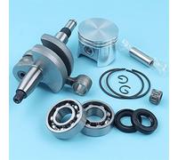 Yurefax Albero motore W Cuscinetti 42,5 mm Fasce elastiche Kit paraolio, for, MS250 025 MS 250 Pezzi di ricambio for motosega Gabbia dell'ago Kit pistone per motosega