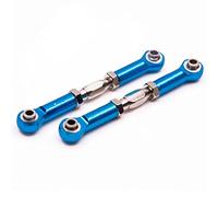 Yurefax Asta di Collegamento dello sterzo servo a Lunghezza Regolabile in Lega Alluminio da 2 Pezzi, for Accessori Ricambio HSP 166017 Collegamento di Sospensione(Blue)