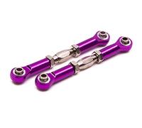 Yurefax Asta di Collegamento dello sterzo servo a Lunghezza Regolabile in Lega Alluminio da 2 Pezzi, for Accessori Ricambio HSP 166017 Collegamento di Sospensione(Purple)