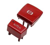 Yurefax Attuatore Freno a Mano Freno a Mano elettronico for Auto Interruttore Freno di stazionamento Pulsante P Copertura Automatica H, for X5 X6 E70 E71 E72 2007-2013 61319148508(Red Set)