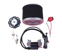 Yurefax Bobina di accensione Aria Filtro Carburante Tappo Serbatoio Interruttore di Arresto Kit Candela Parte Tosaerba GX390 13HP GX340 11HP GX 390 340 Bobina di accensione