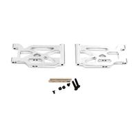 Yurefax Bracci oscillanti del Braccio Sospensione Anteriore in Lega di Alluminio da 2 Pezzi, for Wltoys, for Auto RC 104001 1/10 Collegamento di Sospensione(Silver)