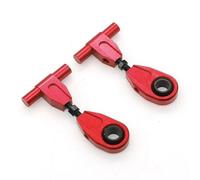 Yurefax Braccio oscillante Anteriore Superiore in Metallo da 2 Pezzi, for Tamiya, for TT-02 TT02 TT02T 1/10 RC Car Collegamento del Braccio di Sospensione(Rot)