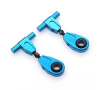 Yurefax Braccio oscillante Anteriore Superiore in Metallo da 2 Pezzi, for Tamiya, for TT-02 TT02 TT02T 1/10 RC Car Collegamento del Braccio di Sospensione(Blue)